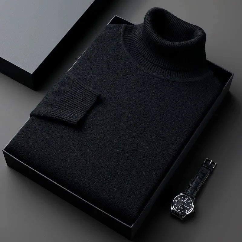 Herren Kaschmirsweater Rollkragen Klassisch