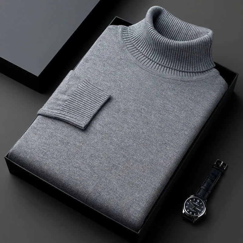 Herren Kaschmirsweater Rollkragen Klassisch