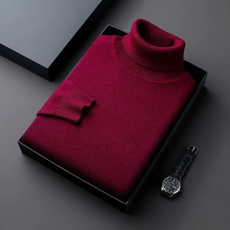 Herren Kaschmirsweater Rollkragen Klassisch