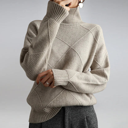 Eveloria Damen Kaschmir Rollkragenpullover Winter