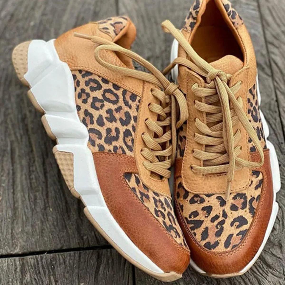 Damen Modische Sneaker Chunky Print