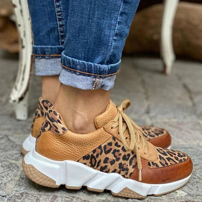 Damen Modische Sneaker Chunky Print