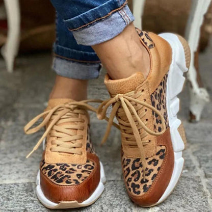 Damen Modische Sneaker Chunky Print