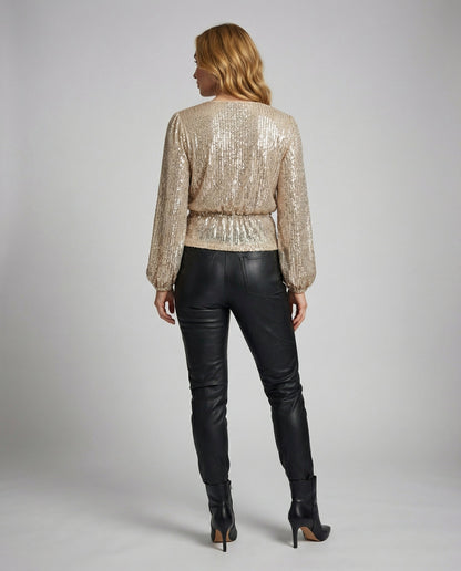 Damenbluse Elegant Seide Weiß