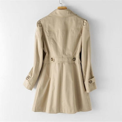 Eveloria Damen Trenchcoat Klassischer Schnitt Leicht Wasserabweisend