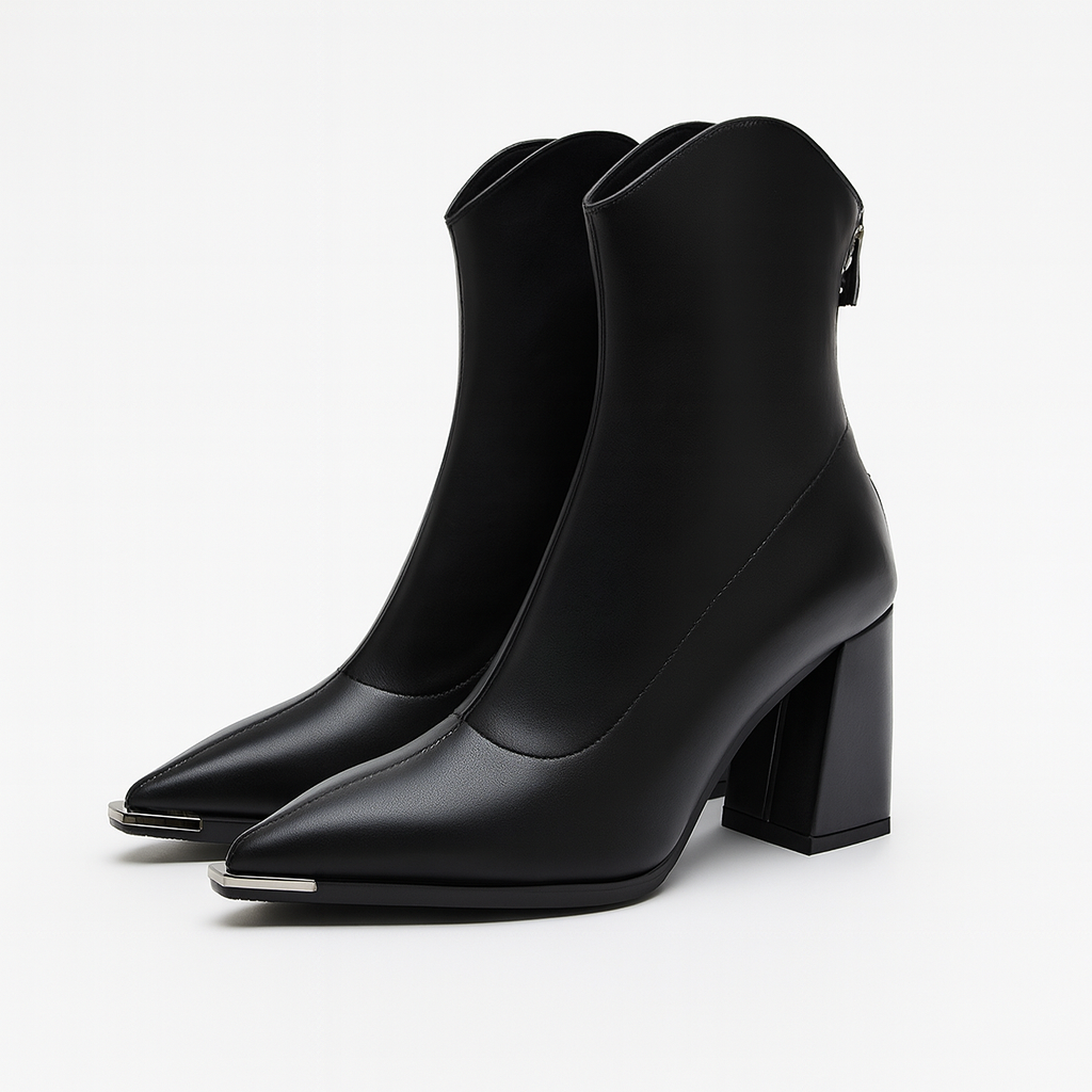 Damen Stiefeletten Spitzer Absatz