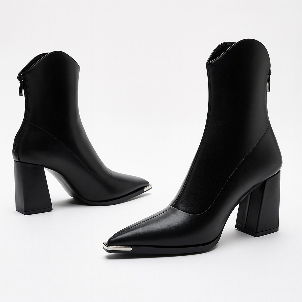 Damen Stiefeletten Spitzer Absatz