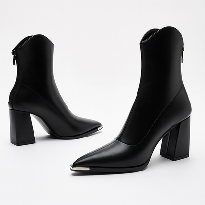 Damen Stiefeletten Spitzer Absatz