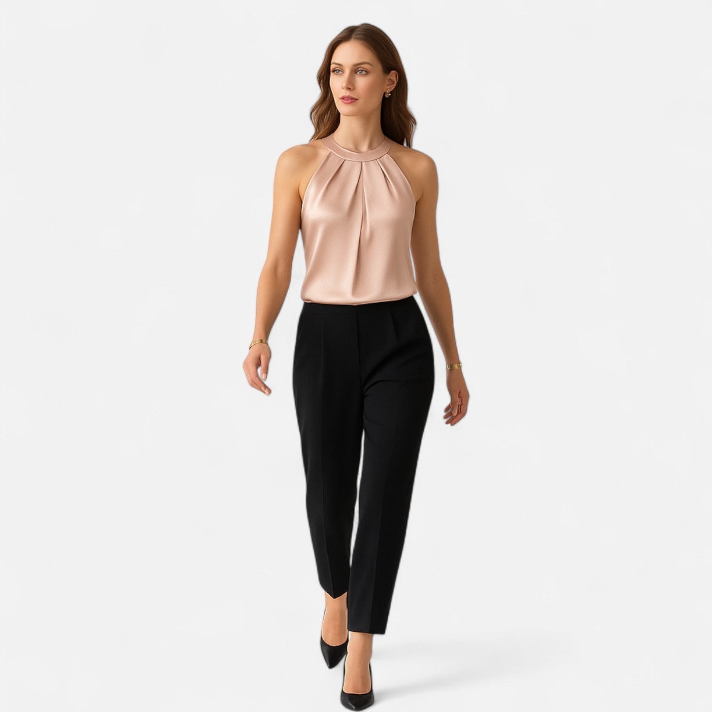 Damen Satin Neckholder Stilvoll
