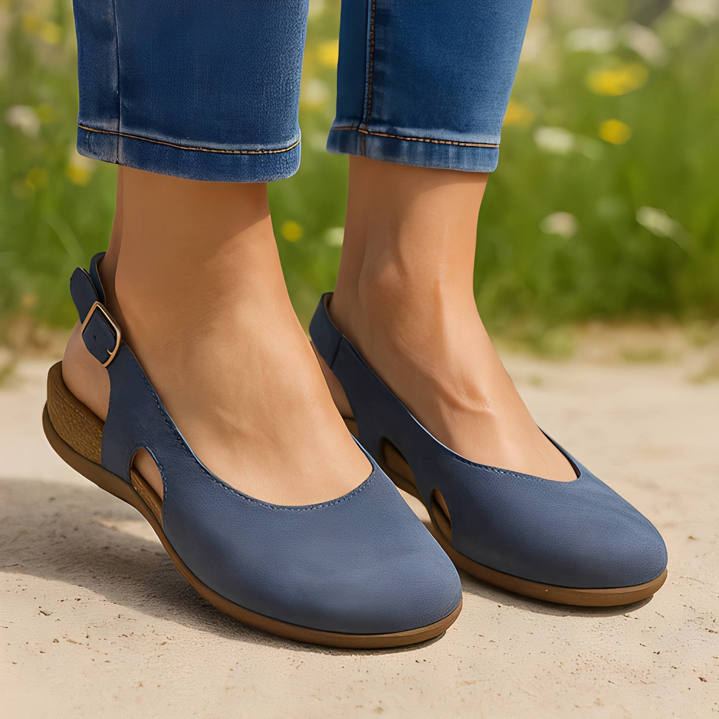 Damen Komfortsandalen Ergonomisch Verstellbar