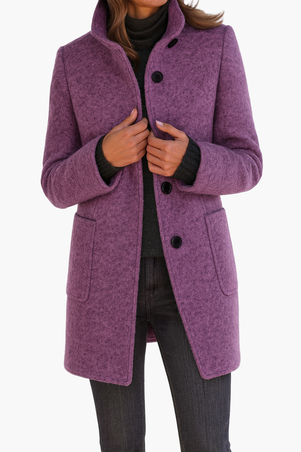 Eveloria Damen Kurzmantel Modern Elegant für Alltag