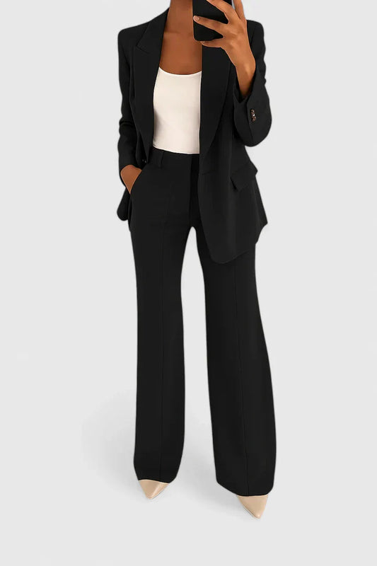 Damen Maßgeschneiderter Blazer Hosen Set - Eveloria