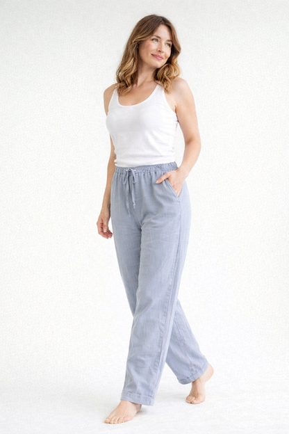 Damen Bequemhose Baumwolle Elastisch
