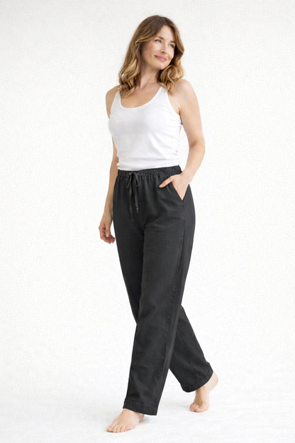 Damen Bequemhose Baumwolle Elastisch