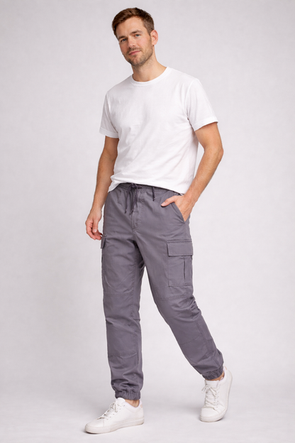 Herren Cargo-Hose Sommer atmungsaktives Material Mehrere Taschen Beige