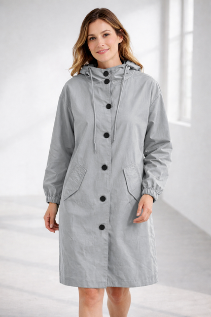 Damen Langjacke mit Kapuze