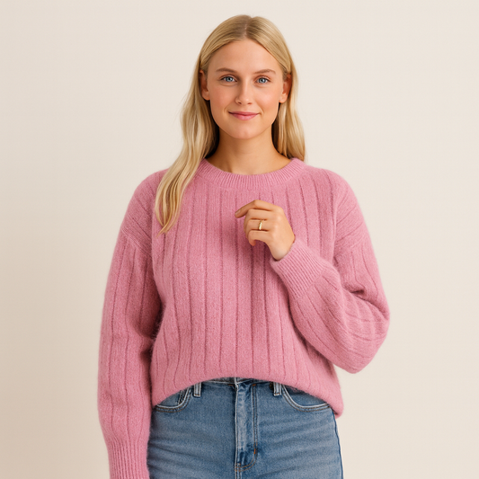 Damen Strickpullover Moderner Winterlook - Eveloria