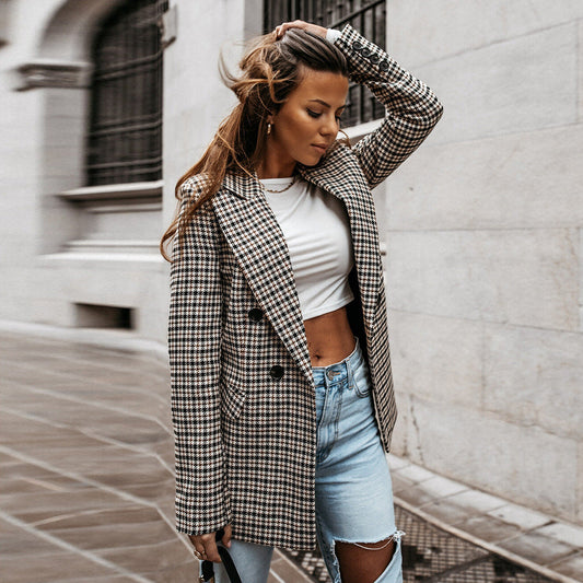 Eveloria Damen Blazer Langärmlig Knopf - Eveloria