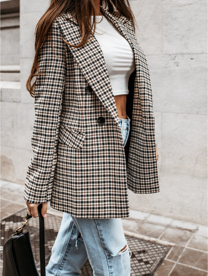 Eveloria Damen Blazer Langärmlig Knopf
