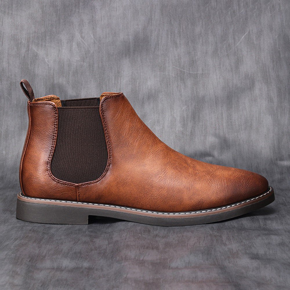 Herren Lederstiefel Knöchelhoch Schwarz - Eveloria