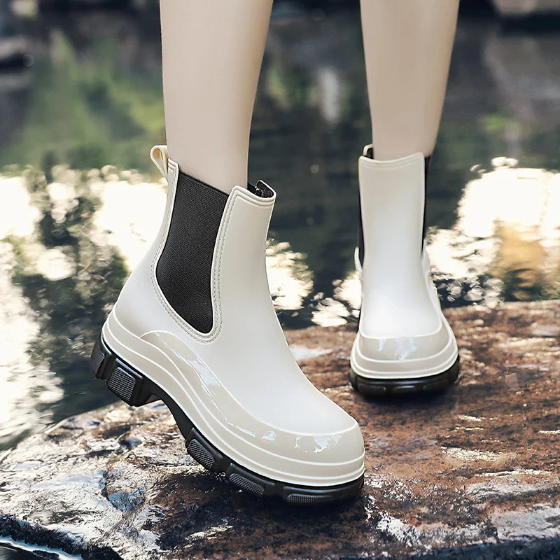 Eveloria Damen Chelsea Boots Kurz Langlebig Wasserabweisend