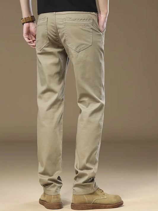 Herren Chino-Hosen Dehnbares Material Gerade Bein Normalpassform - Eveloria
