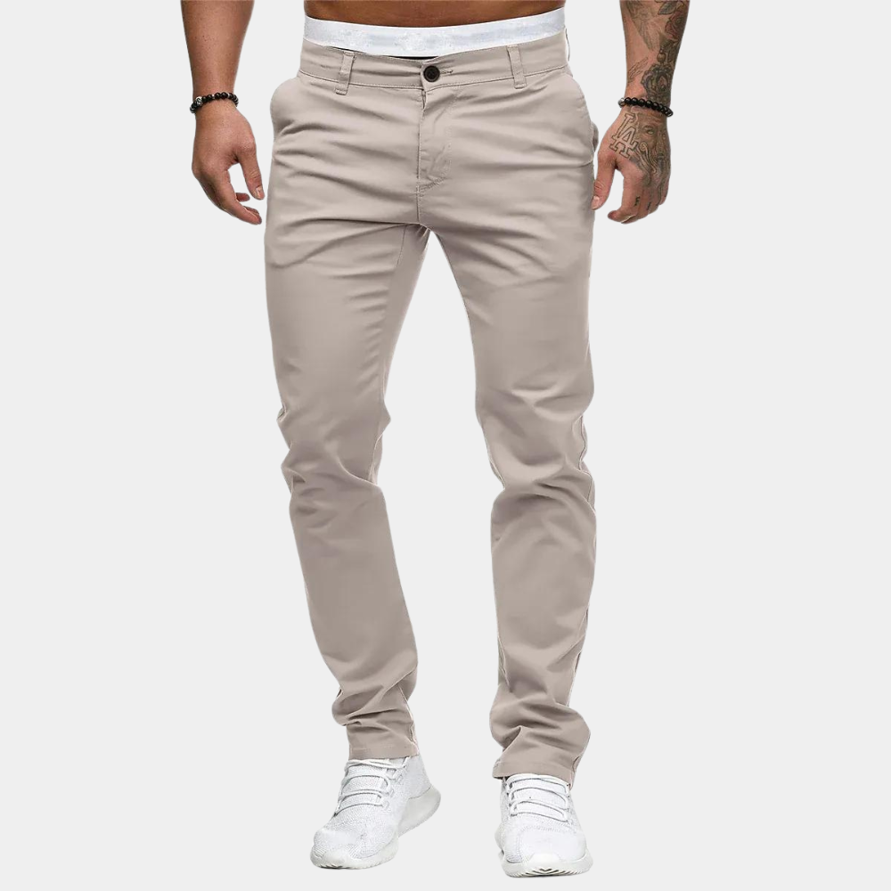 Chinos | Skinny | Stretch | Chino-Hosen | Herrenhosen-Khaki-M-Chaps Herrenmode