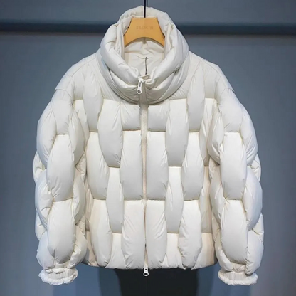 Herren Winterjacke Stehkragen Reißverschluss Gepolstert