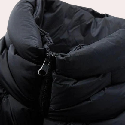 Herren Winterjacke Stehkragen Reißverschluss Gepolstert