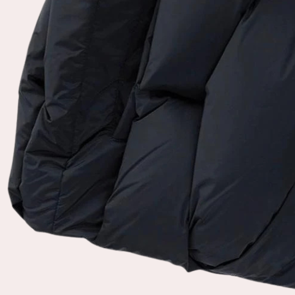 Herren Winterjacke Stehkragen Reißverschluss Gepolstert