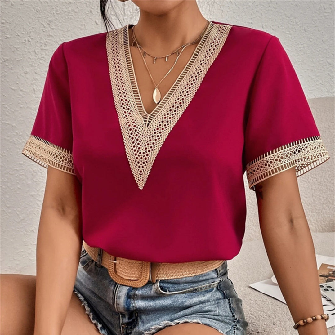 Eveloria Damen T-Shirt Elegant Baumwolle Weiß