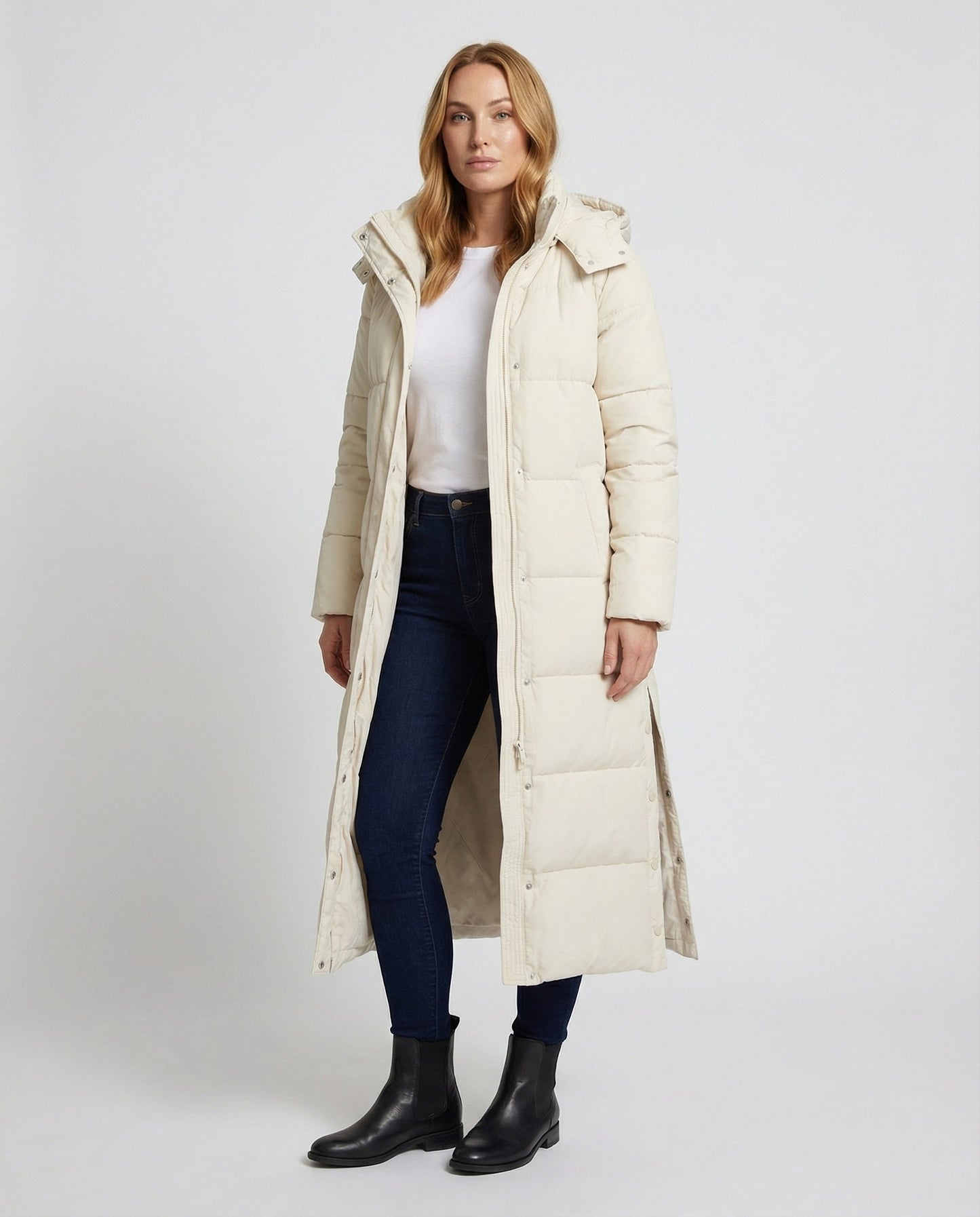 Damen Winterjacke Winddicht Elegantes Design Schwarz - Eveloria