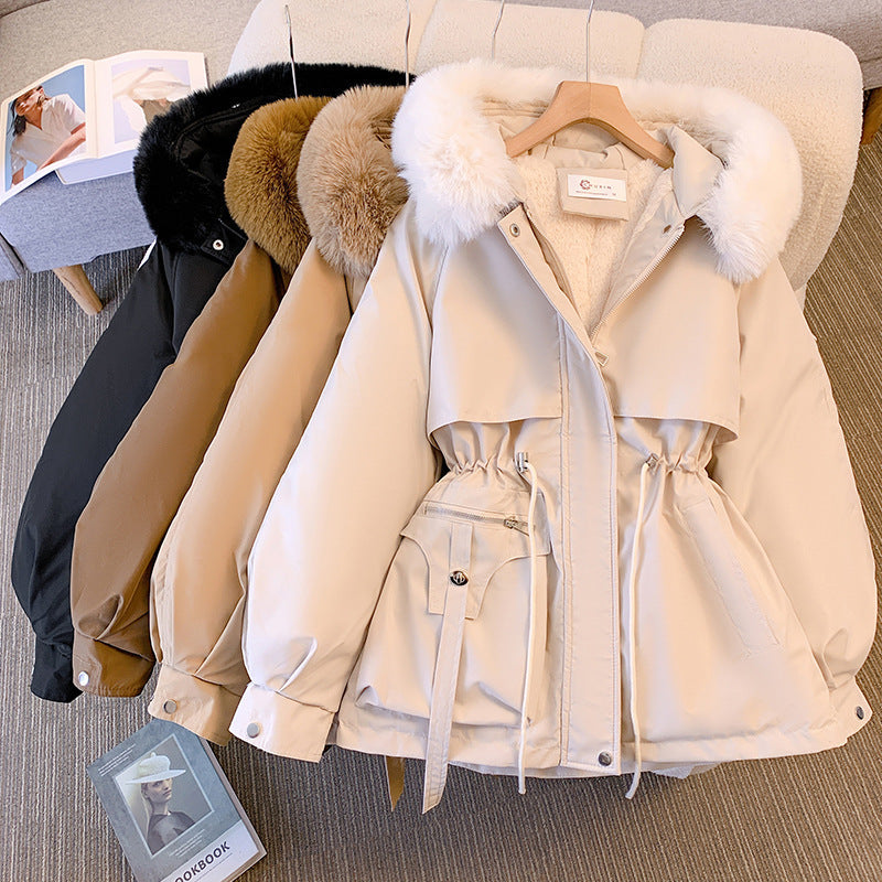 Eveloria Damen Daunenjacke Abnehmbarer Kragen