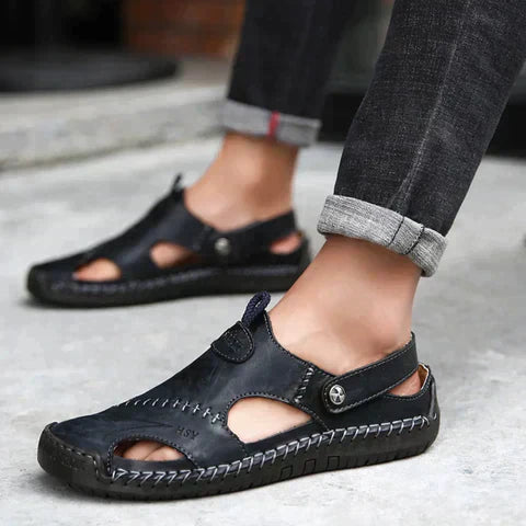 Herren Orthopädische Lederslip-Ons Clogs - Eveloria