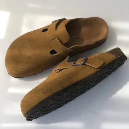 Herren Clogs Wildleder Pantoletten - Eveloria