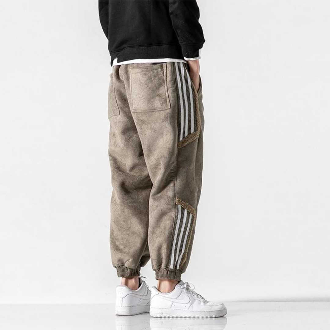 Herren Joggerhose Streifen Bequem