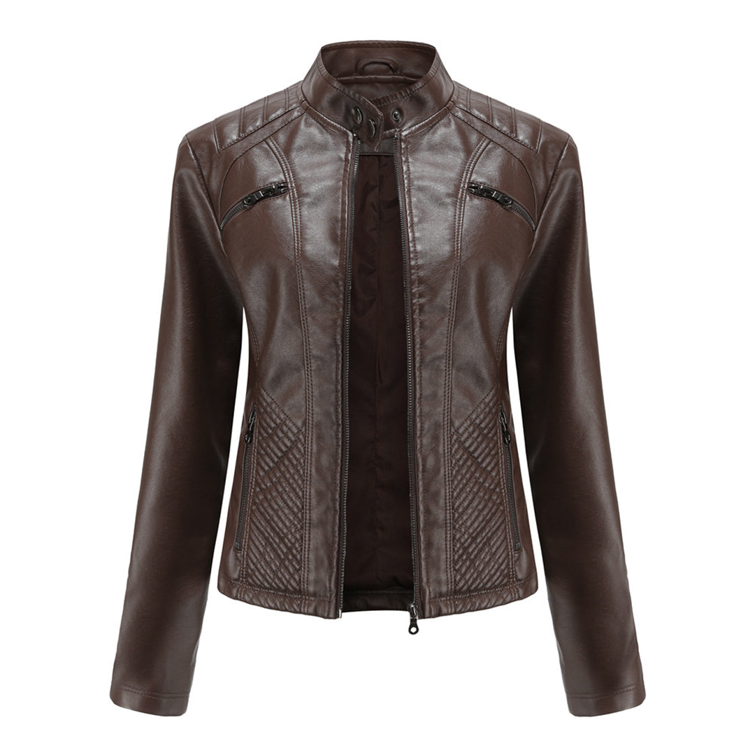 Damen Modische Jacke Gesteppte Schulterpartie