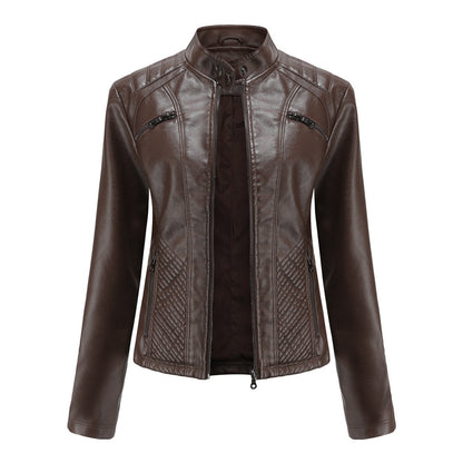 Damen Modische Jacke Gesteppte Schulterpartie