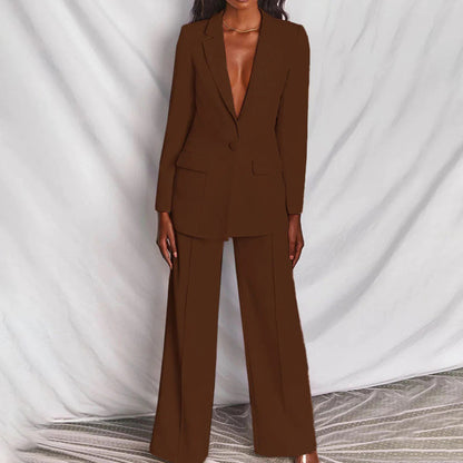 Eveloria Damen Blazer Hose Set Elegantes Business Outfit