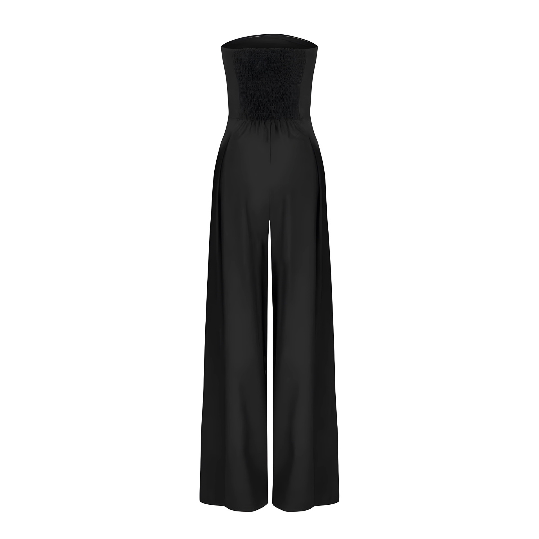 Eveloria Damen Strapless Jumpsuit Stoff