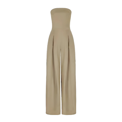 Eveloria Damen Strapless Jumpsuit Stoff