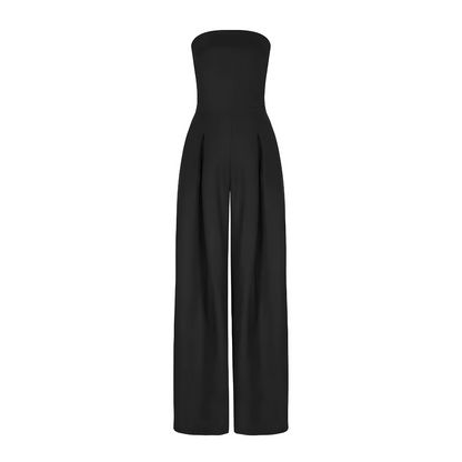Eveloria Damen Strapless Jumpsuit Stoff