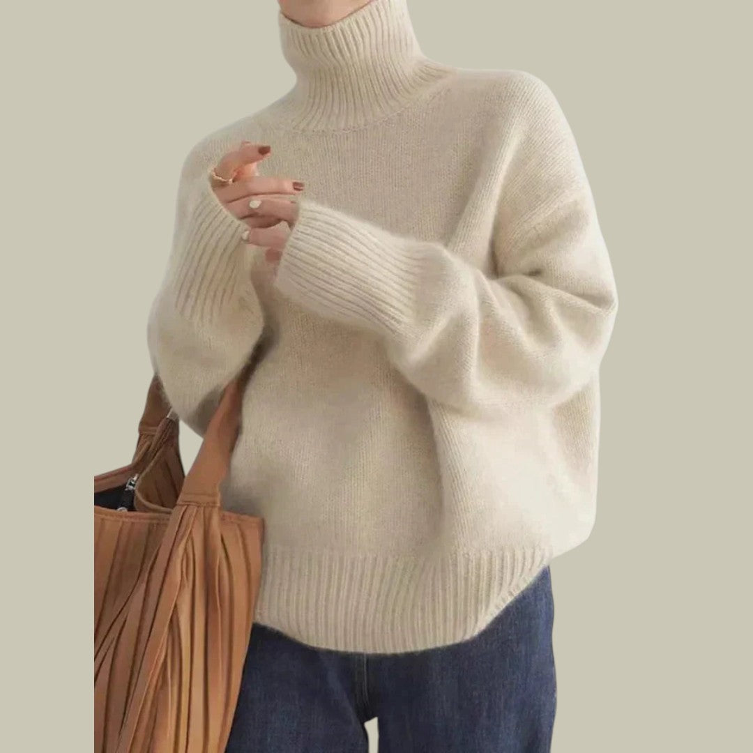 Damen Rollkragenpullover Merinowolle