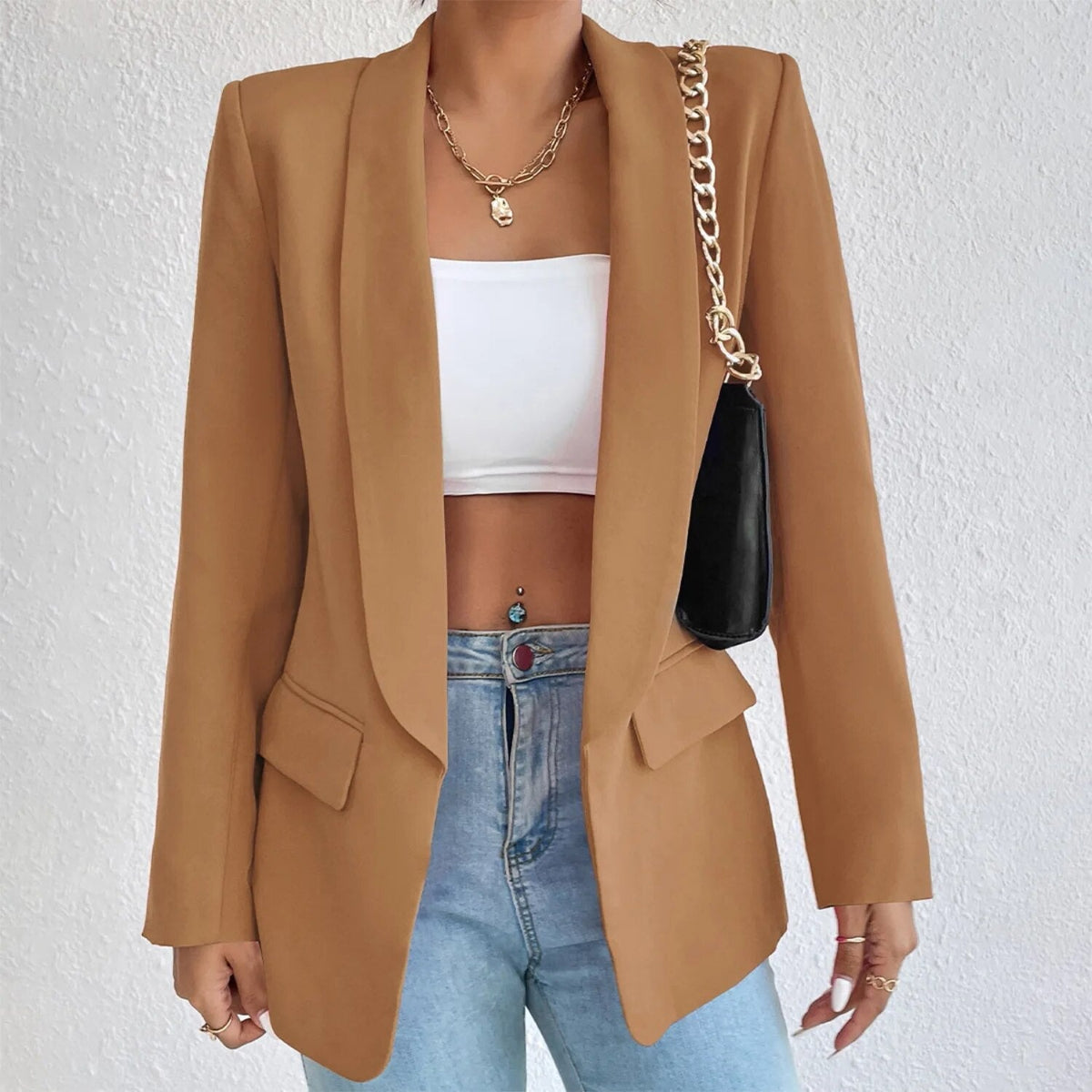 Damen Blazer Taillierte Passform Bequem