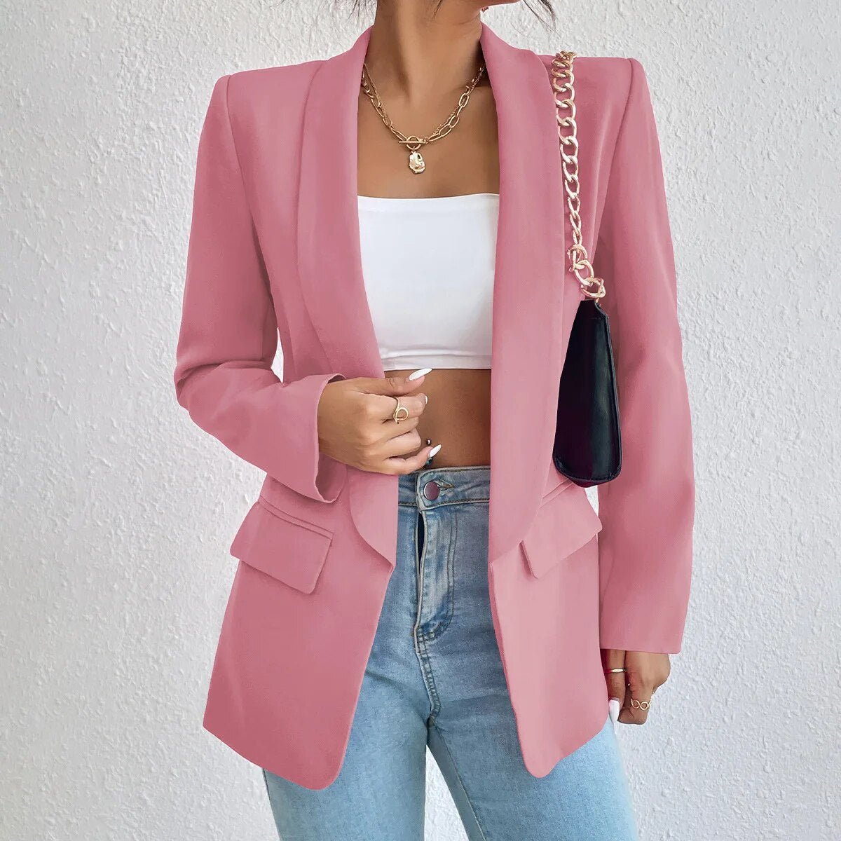Damen Blazer Taillierte Passform Bequem