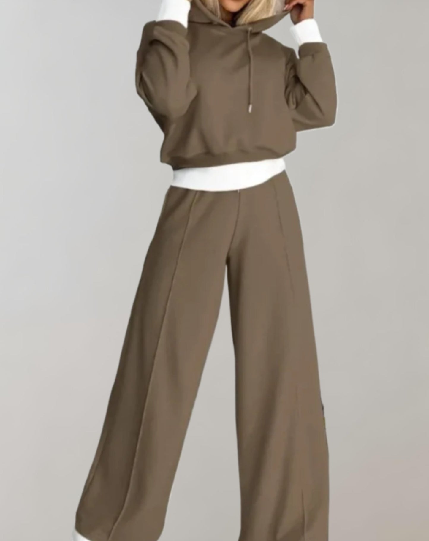 Damen Jogginganzug Hose Kapuzenpullover Set