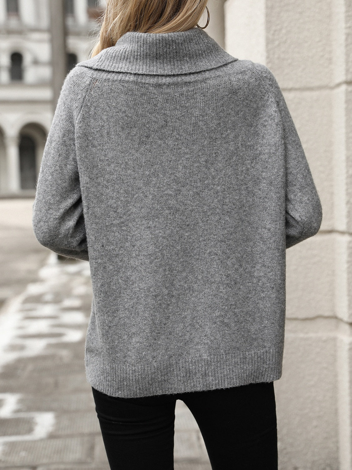 Eveloria Damen Umwandelbarer Strickpullover Lockere Passform - Eveloria