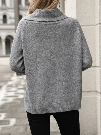 Eveloria Damen Umwandelbarer Strickpullover Lockere Passform - Eveloria