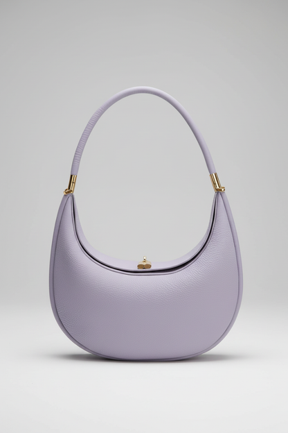 Damen Klassische Halbmond Schultertasche Leder Einriemen