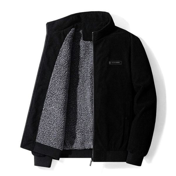 Herren Winterjacke Fleece-Sherpa-Futter Cord - Eveloria